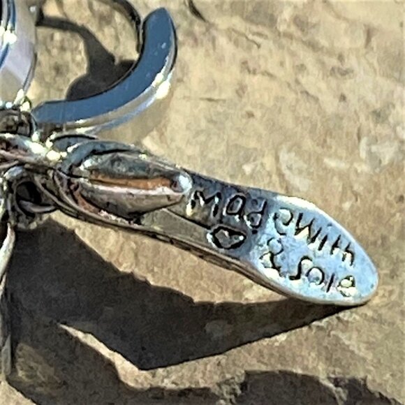 Silver Shoe Charm Huggie Earrings - Picture 2 of 7